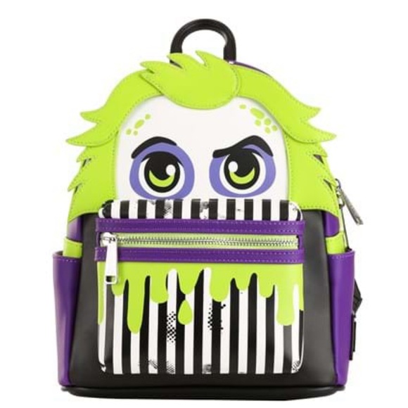 💚🖤NWT-Loungefly Beetlejuice Mini Backpack💚🖤 - Picture 4 of 10